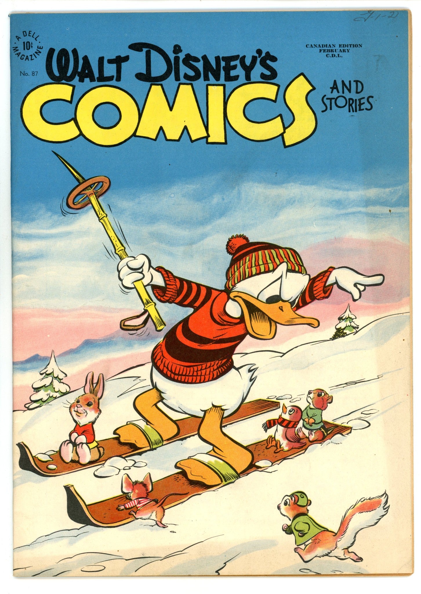 Walt Disney's Comics and Stories Vol 8 3 (87) VF (8.0) (1947) Canadian Edition 