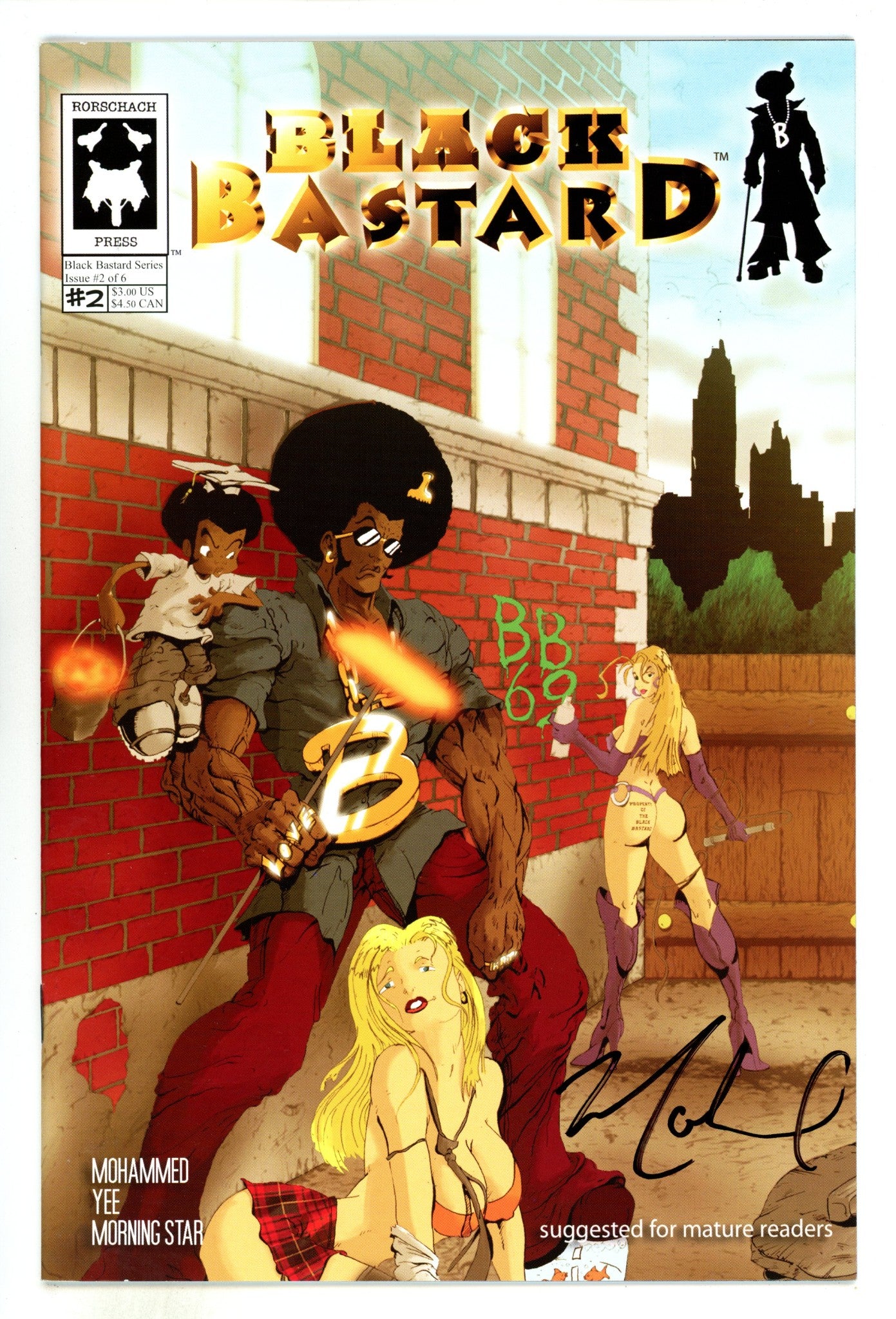 Black Bastard 2 VF/NM (9.0) (2004) Signed x1 Cover Matthew Mohammed 