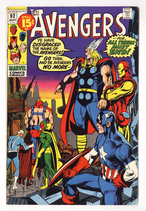 The Avengers Vol 1 92  FN+ (6.5)   (1971)