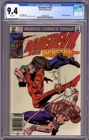 Daredevil Vol 1 173 CGC 9.4 (NM) (1981) Newsstand