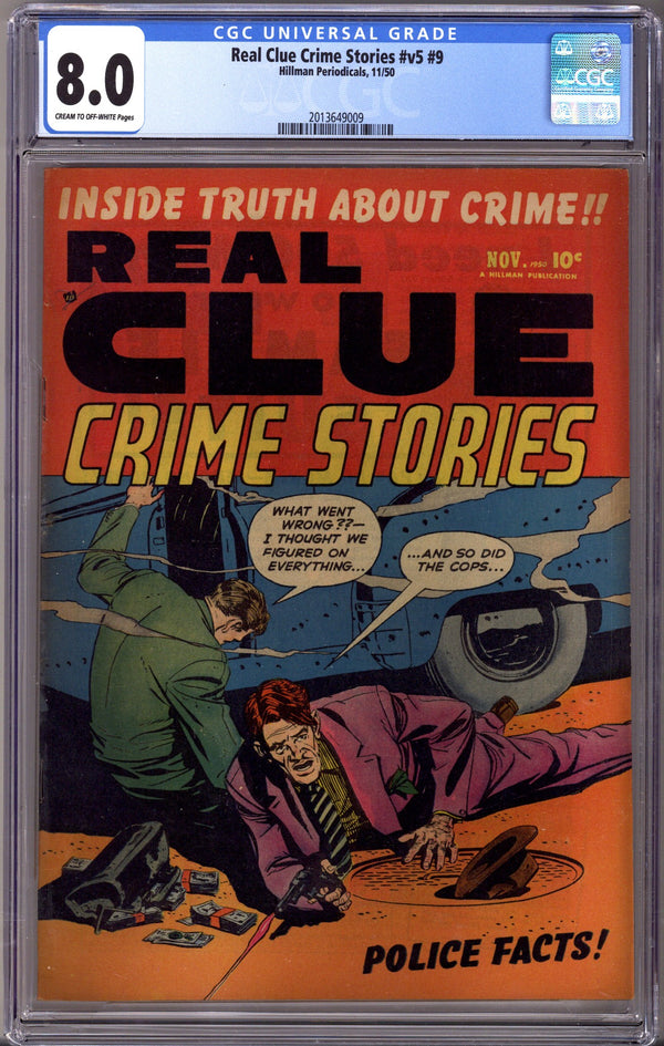Real Clue Crime Stories Vol 5 9 CGC 8.0 (1950)