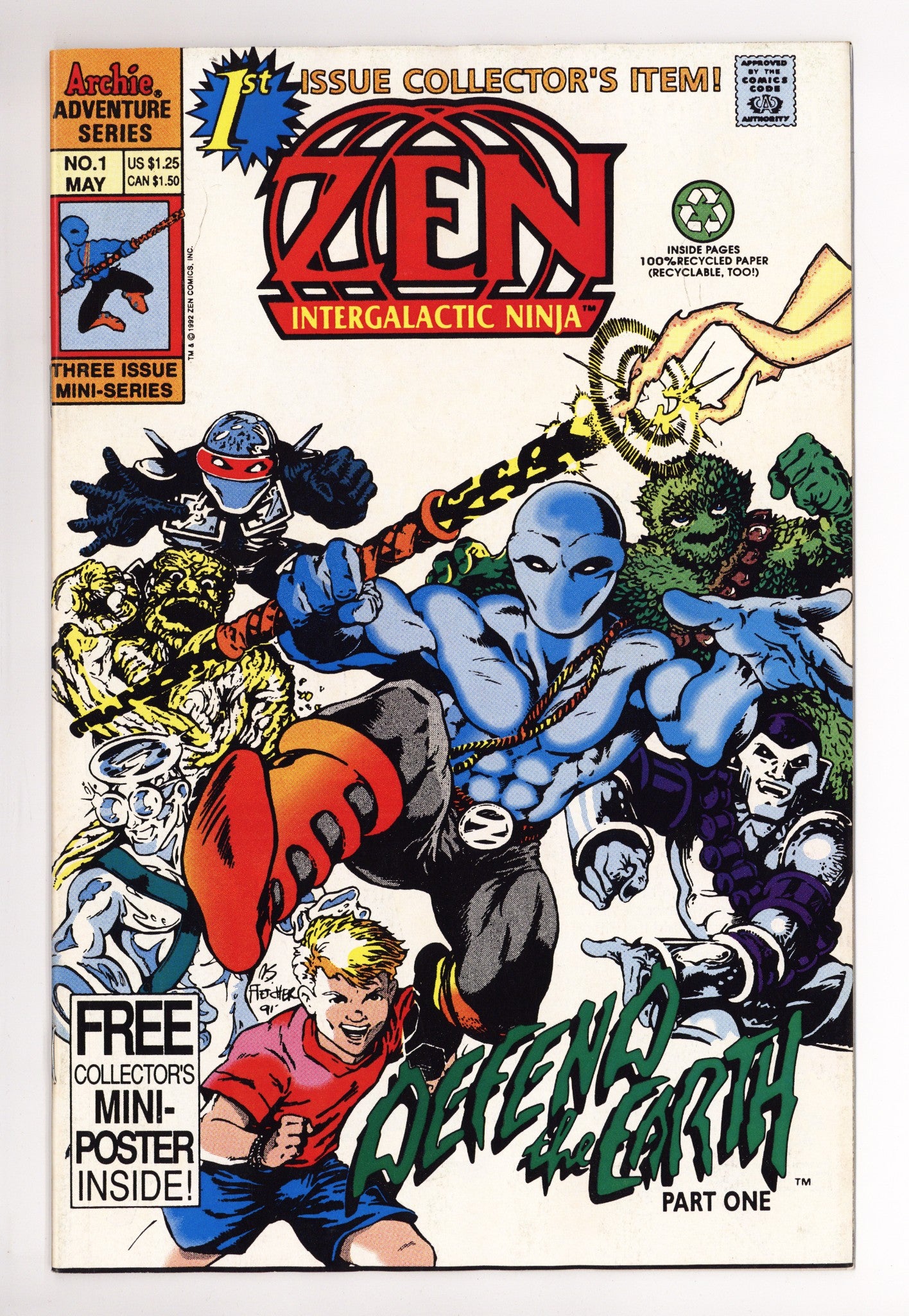 Zen Intergalactic Ninja Vol 3 1 Mid Grade (1992) 