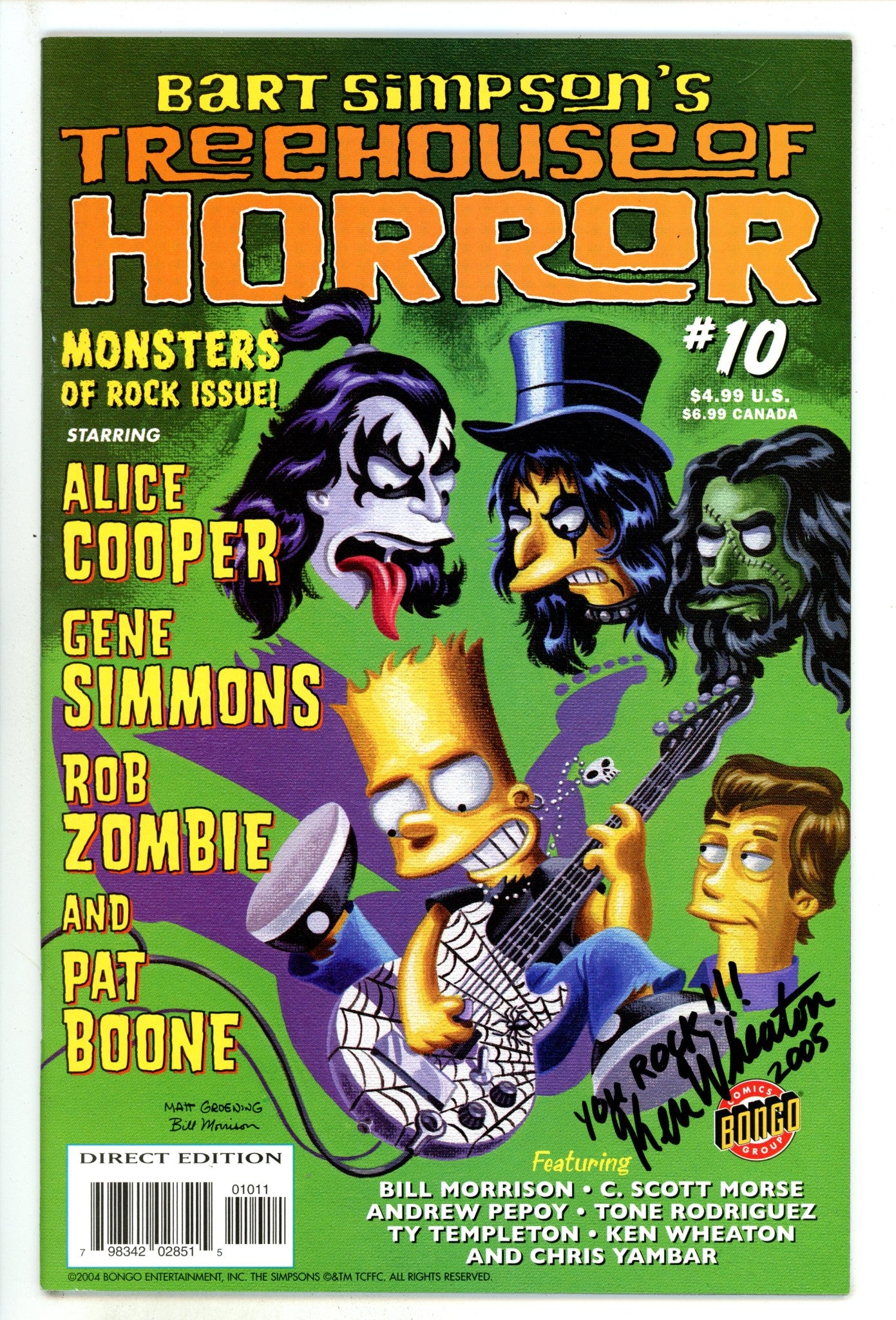 Treehouse of Horror 10 VF+ (8.5) (2004) Signed x1 Cover Ken Wheaton 