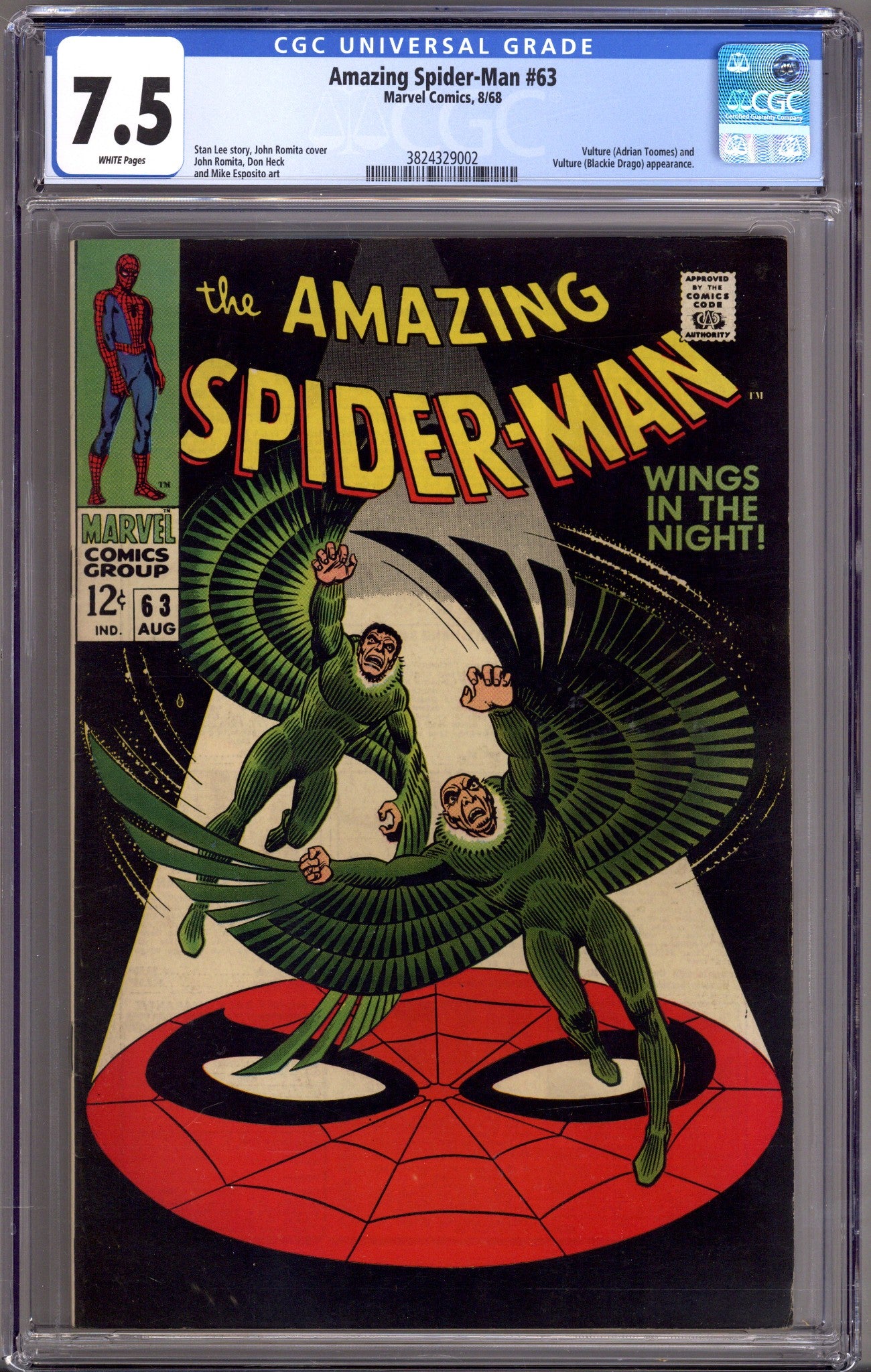 The Amazing Spider-Man Vol 1 63 CGC 7.5 (VF-) (1968) 
