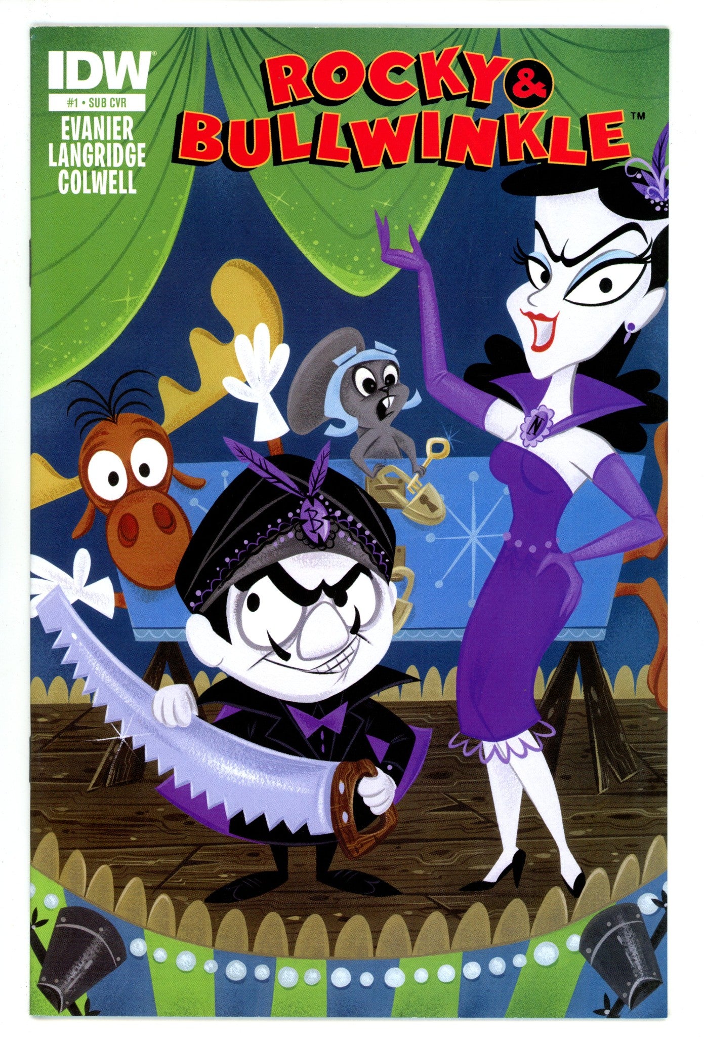 Rocky & Bullwinkle   1  Mid Grade   (2014) Buscema     Variant  