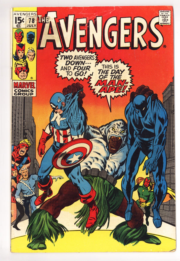 The Avengers Vol 1 78 VG (4.0) (1970)