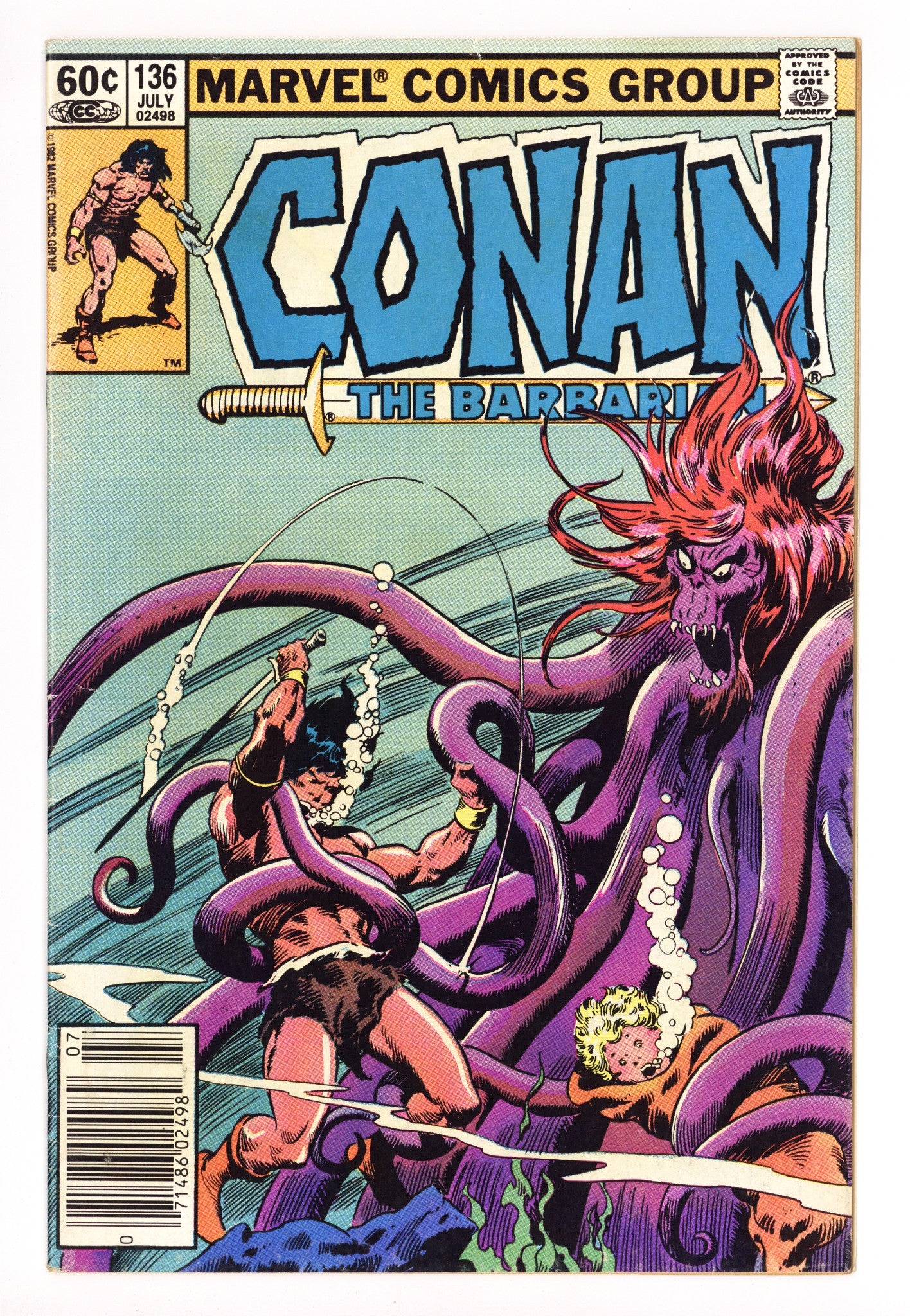 Conan the Barbarian Vol 1 136 Low Grade (1982) Newsstand 