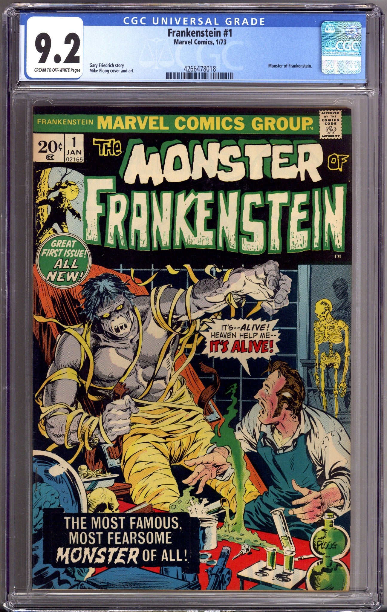 Frankenstein 1 CGC 9.2 (NM-) (1973) 