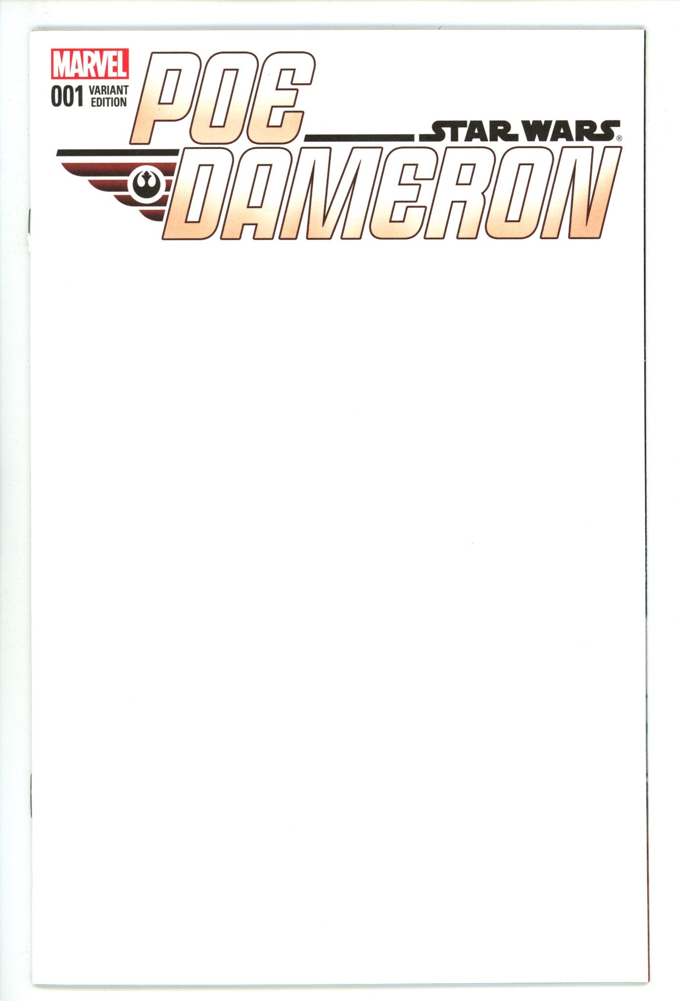 Poe Dameron 1 High Grade (2016) Blank Variant 
