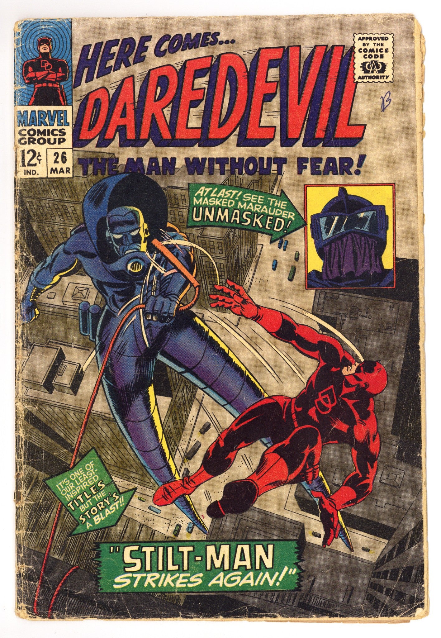 Daredevil Vol 1 26 PR (0.5) 2 Pages Missing (1967) 