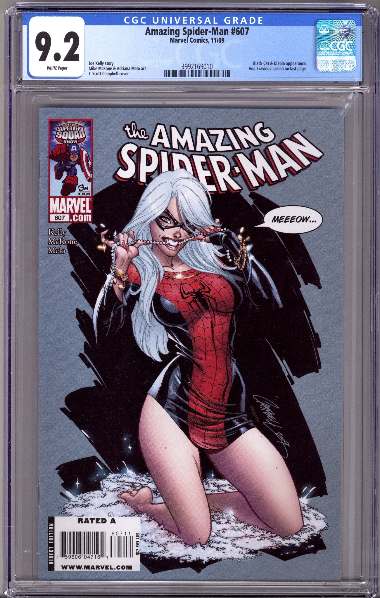 The Amazing Spider-Man Vol 2 607 CGC 9.2 (NM-)   (2009)        