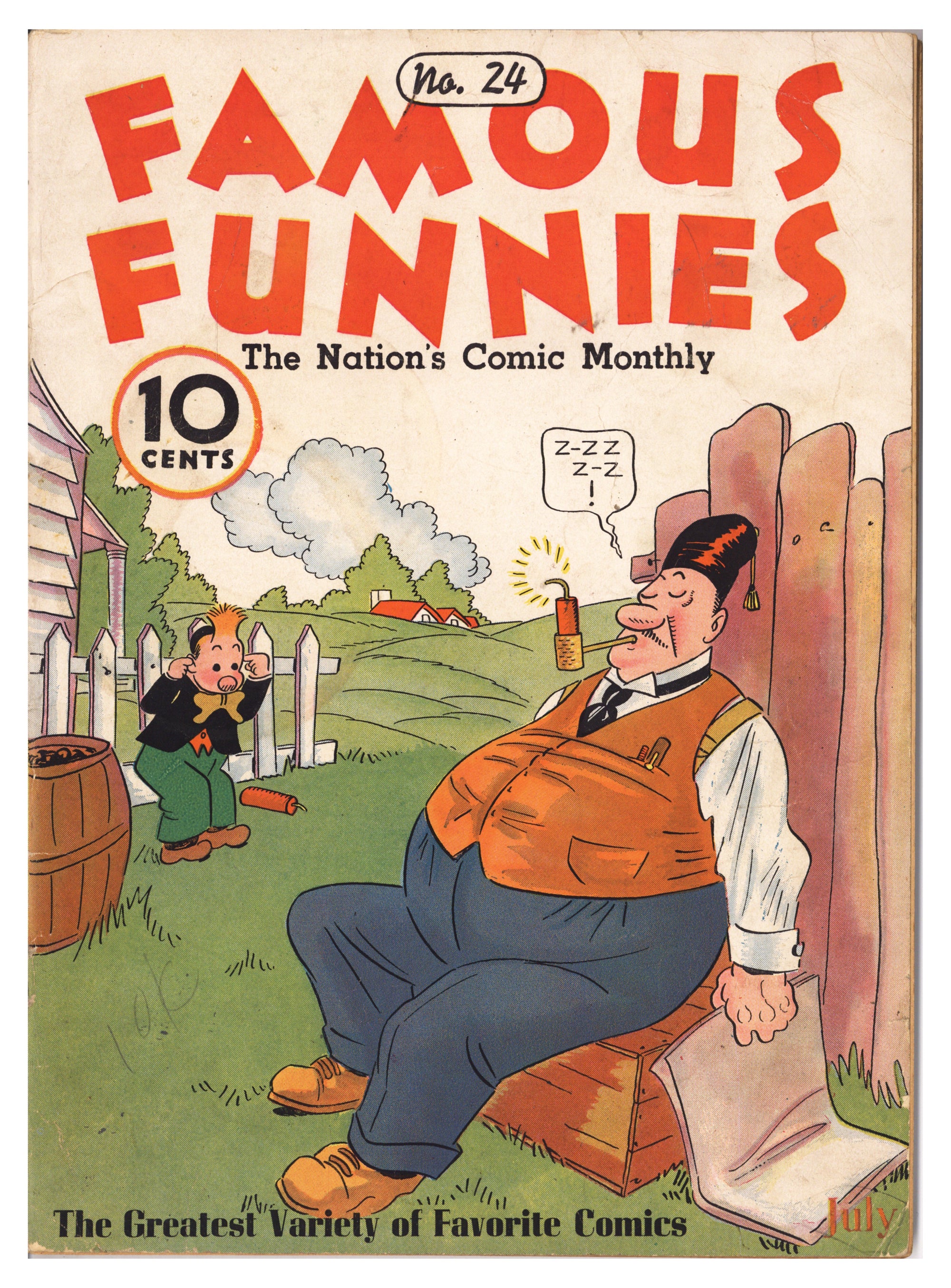 Famous Funnies 24 VG- (3.5) Staples Glued (1936) 