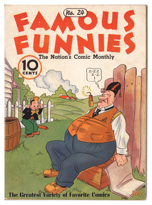 Famous Funnies 24 VG- (3.5) Staples Glued (1936)