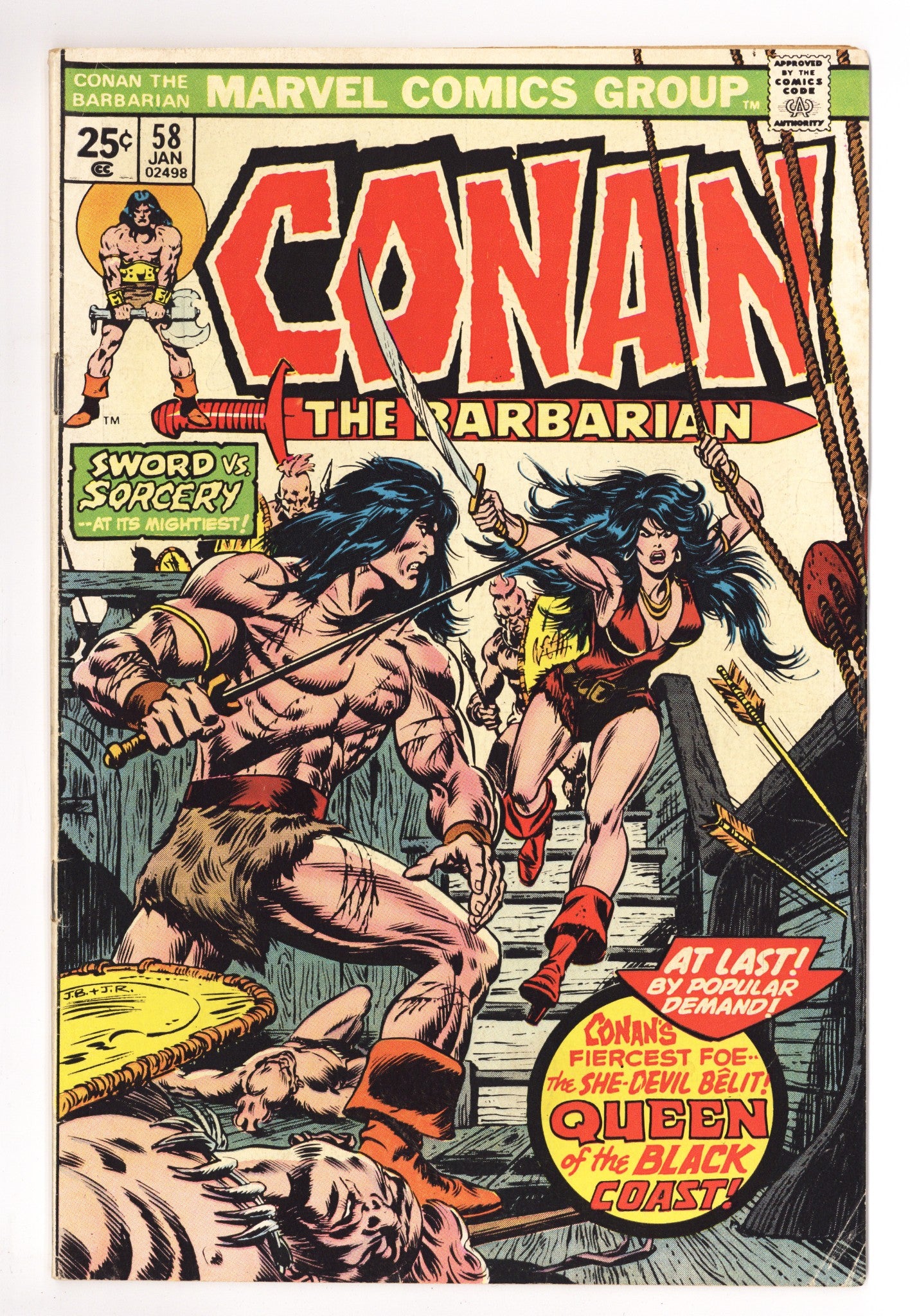 Conan the Barbarian Vol 1 58 VG- (3.5) (1976) 