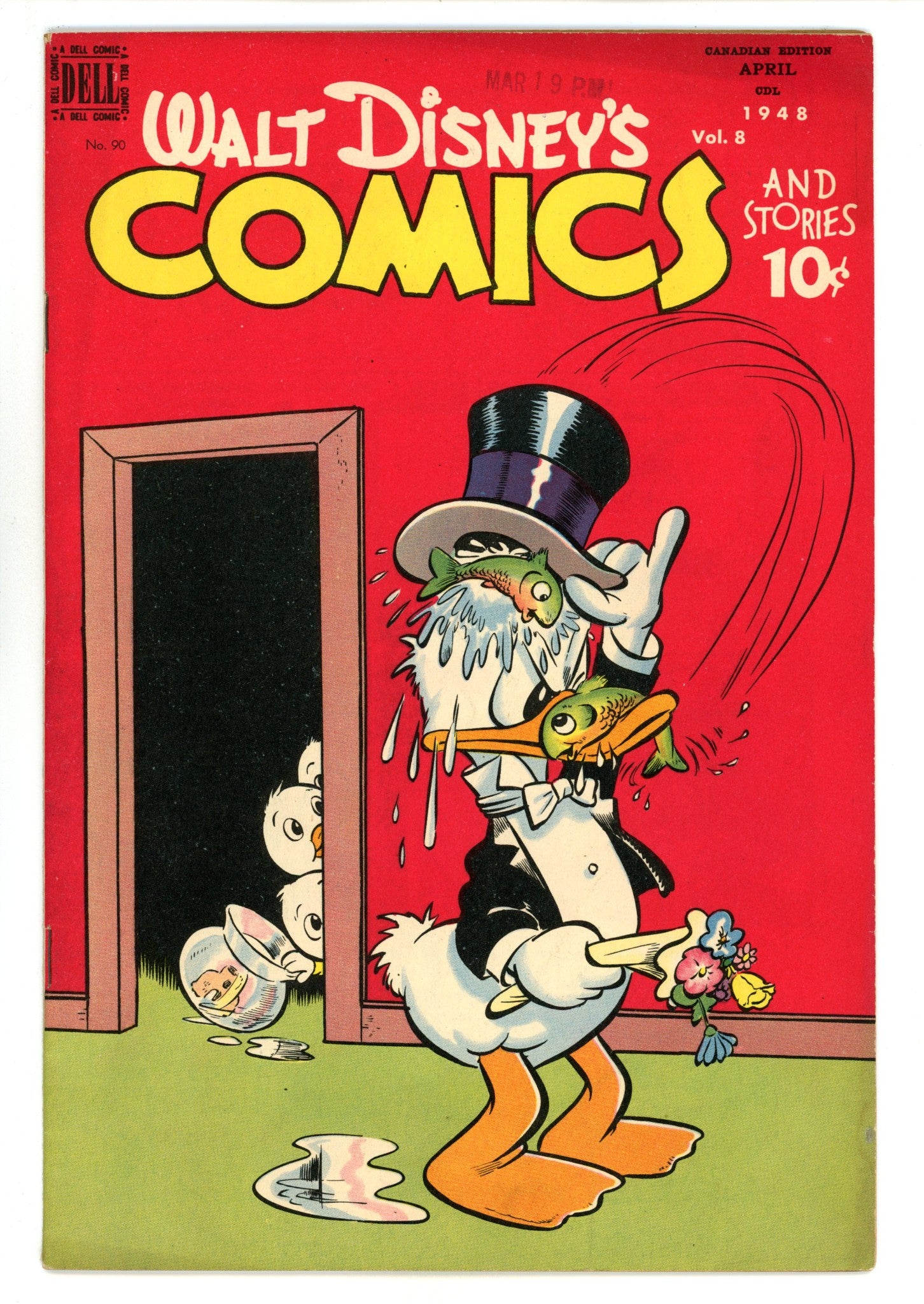 Walt Disney's Comics and Stories Vol 8 6 (90) FN (6.0) (1948) Canadian Edition 