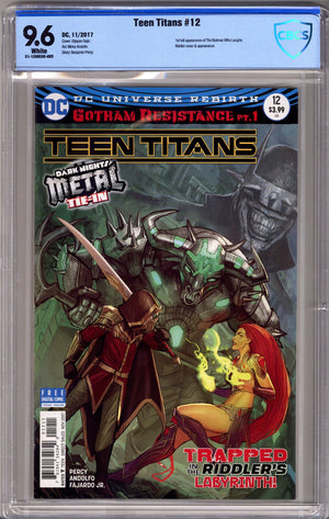 Teen Titans Vol 6 12 CBCS 9.6 (NM+) (2017) Sejic Variant