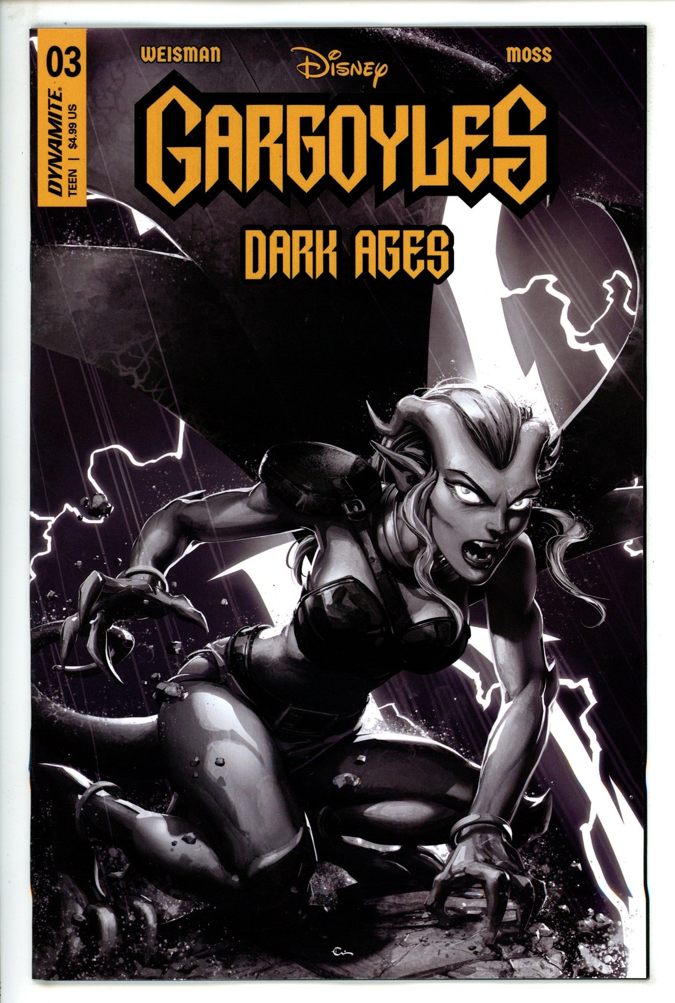 Gargoyles Dark Ages 3 Crain B&W Incentive Variant (2023)