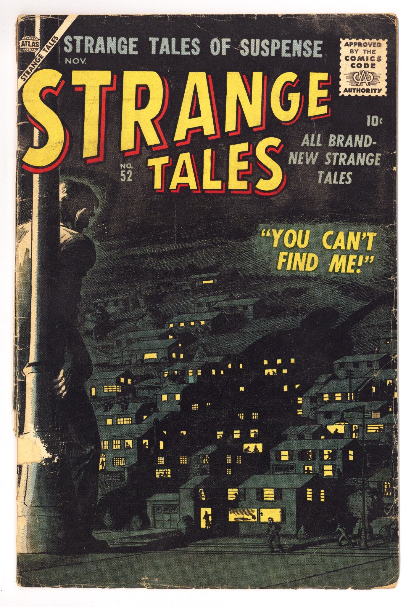 Strange Tales Vol 1 52 PR (0.5) 1/2 Back Cover Missing (1956) 