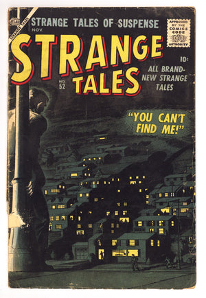 Strange Tales Vol 1 52 PR (0.5) 1/2 Back Cover Missing (1956)