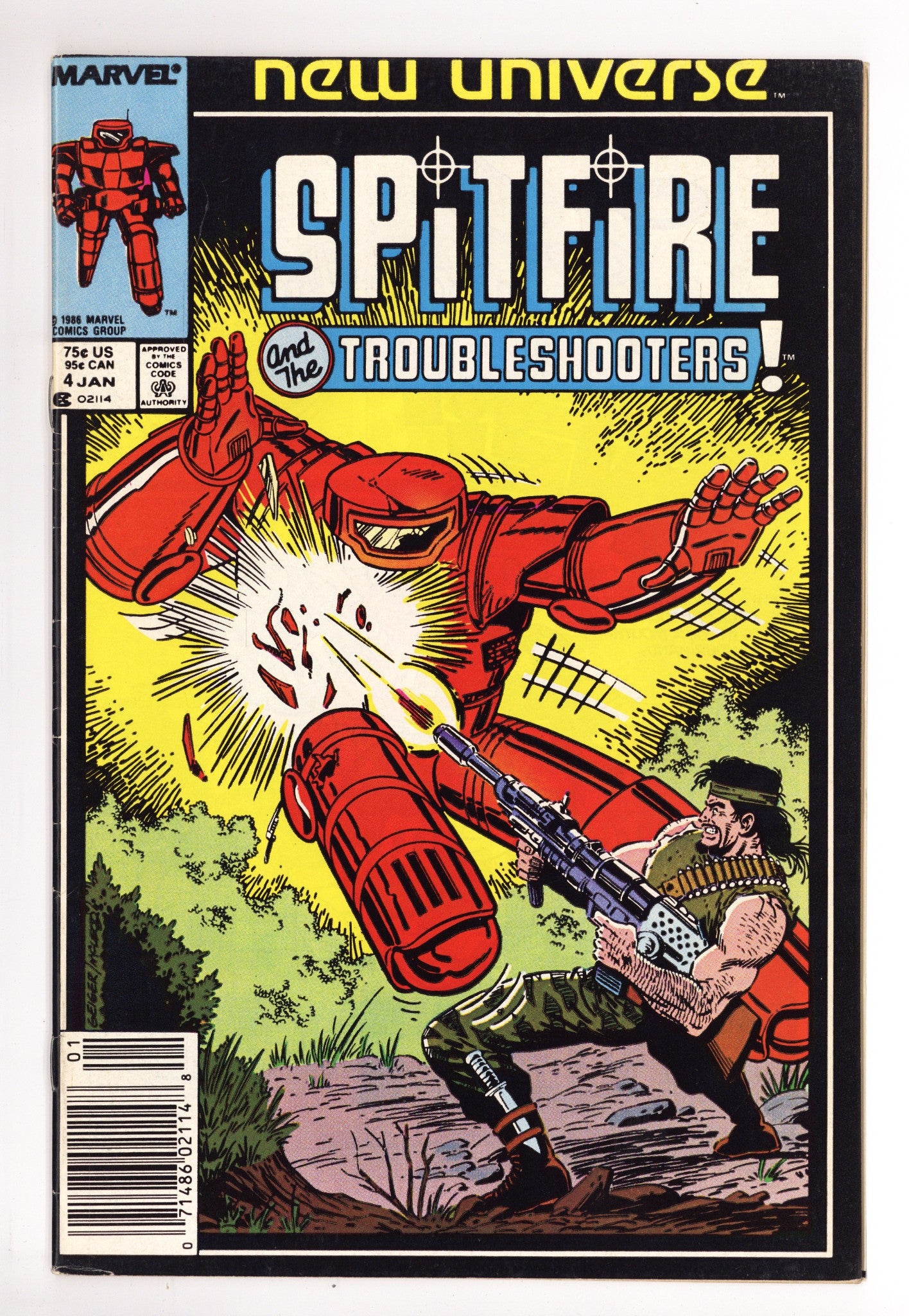 Spitfire and the Troubleshooters 4 Mid Grade (1987) Newsstand 