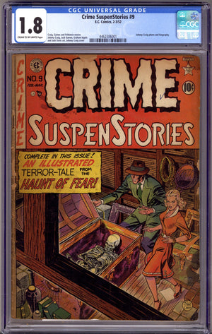 Crime SuspenStories Vol 1 9 CGC 1.8 (GD-)   (1952)