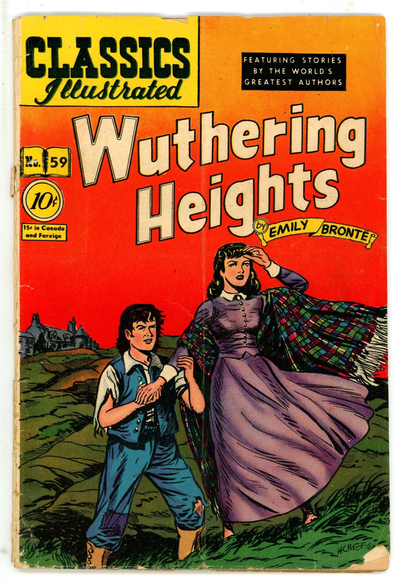 Classics Illustrated: Wuthering heights 59 Hrn 60 Cover Detached PR (1949)