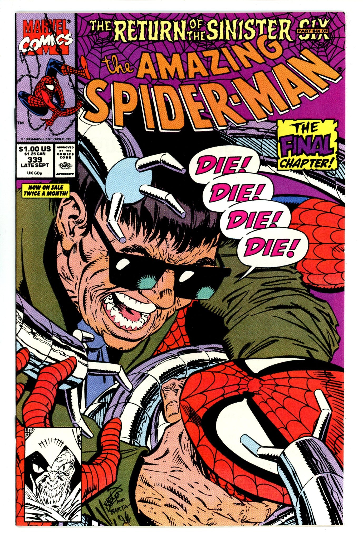The Amazing Spider-Man Vol 1 339 NM- (9.2) (1990) 