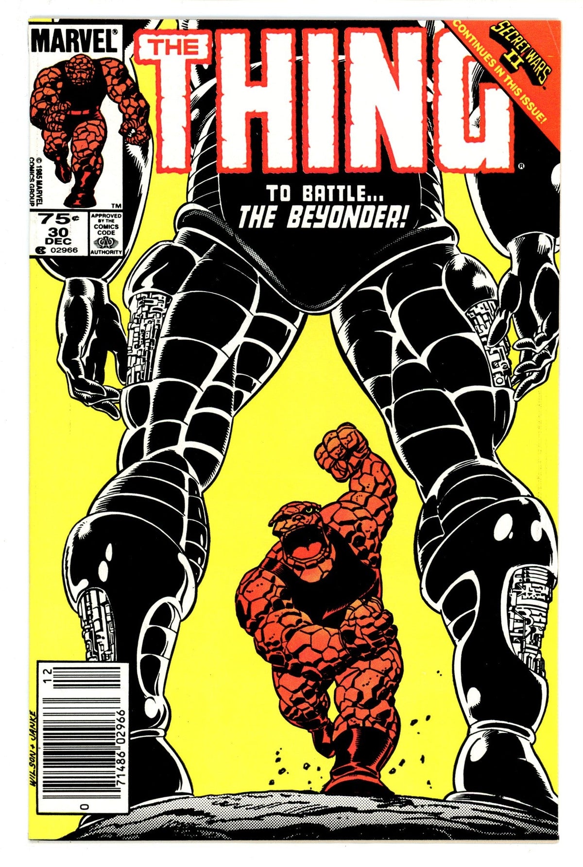 The Thing Vol 1 30  Mid Grade   (1985)   Canadian Price Variant