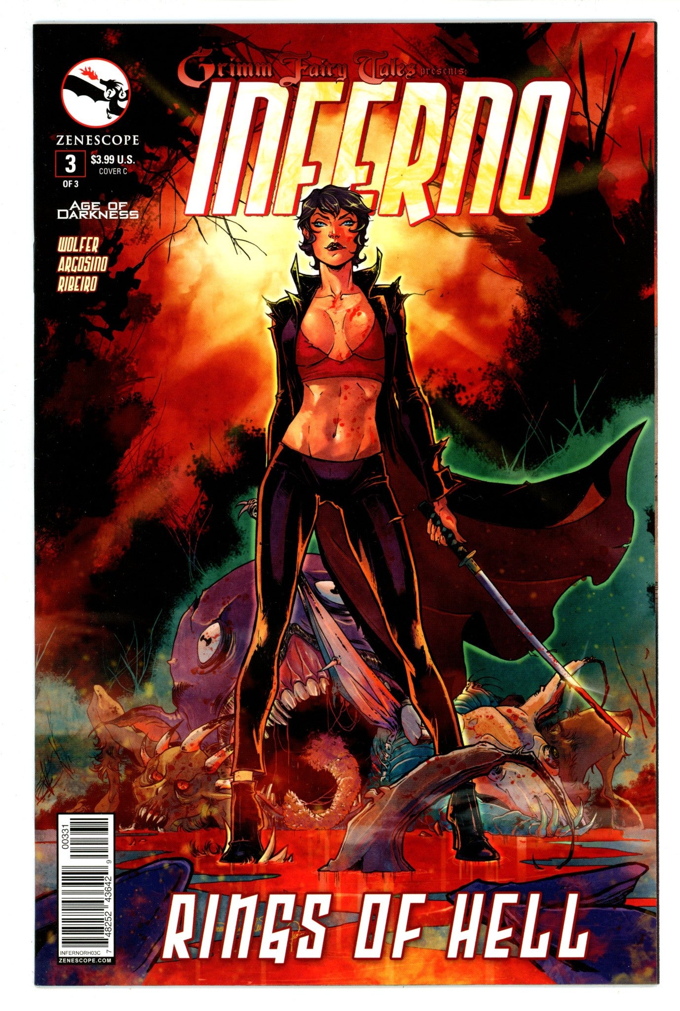 Grimm Fairy Tales Presents Inferno: Rings of Hell 3 High Grade (2014) Valentino Variant 