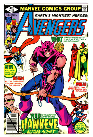The Avengers Vol 1 189 VF+ (8.5) (1979)