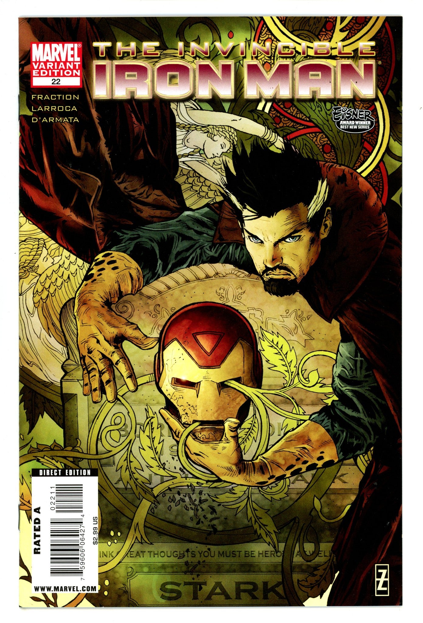 Invincible Iron Man Vol 1 22 High Grade (2010) Zircher Variant 