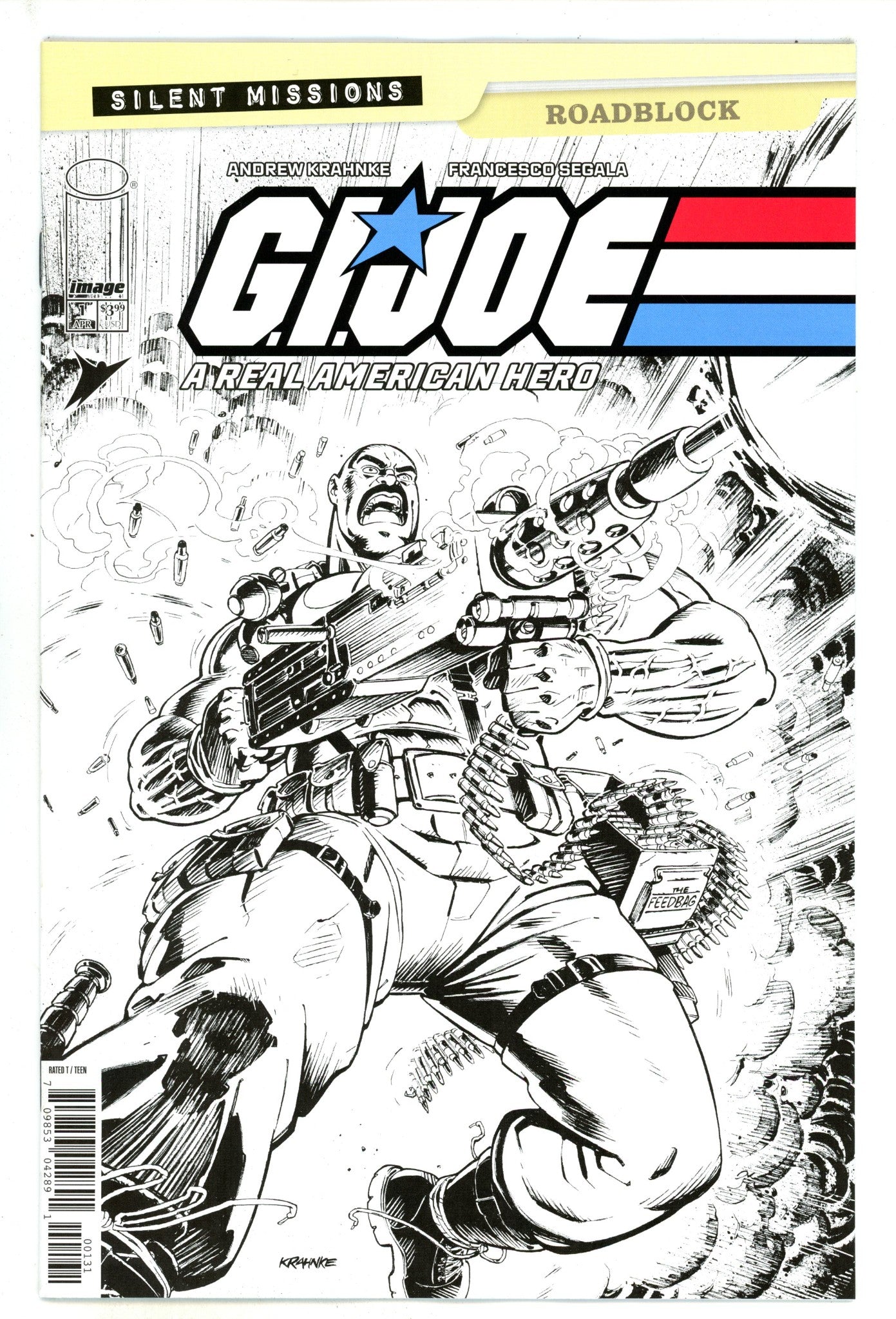 G.I. Joe A Real American Hero Roadblock 1 Krahnke B&W Incentive Variant NM (2025)