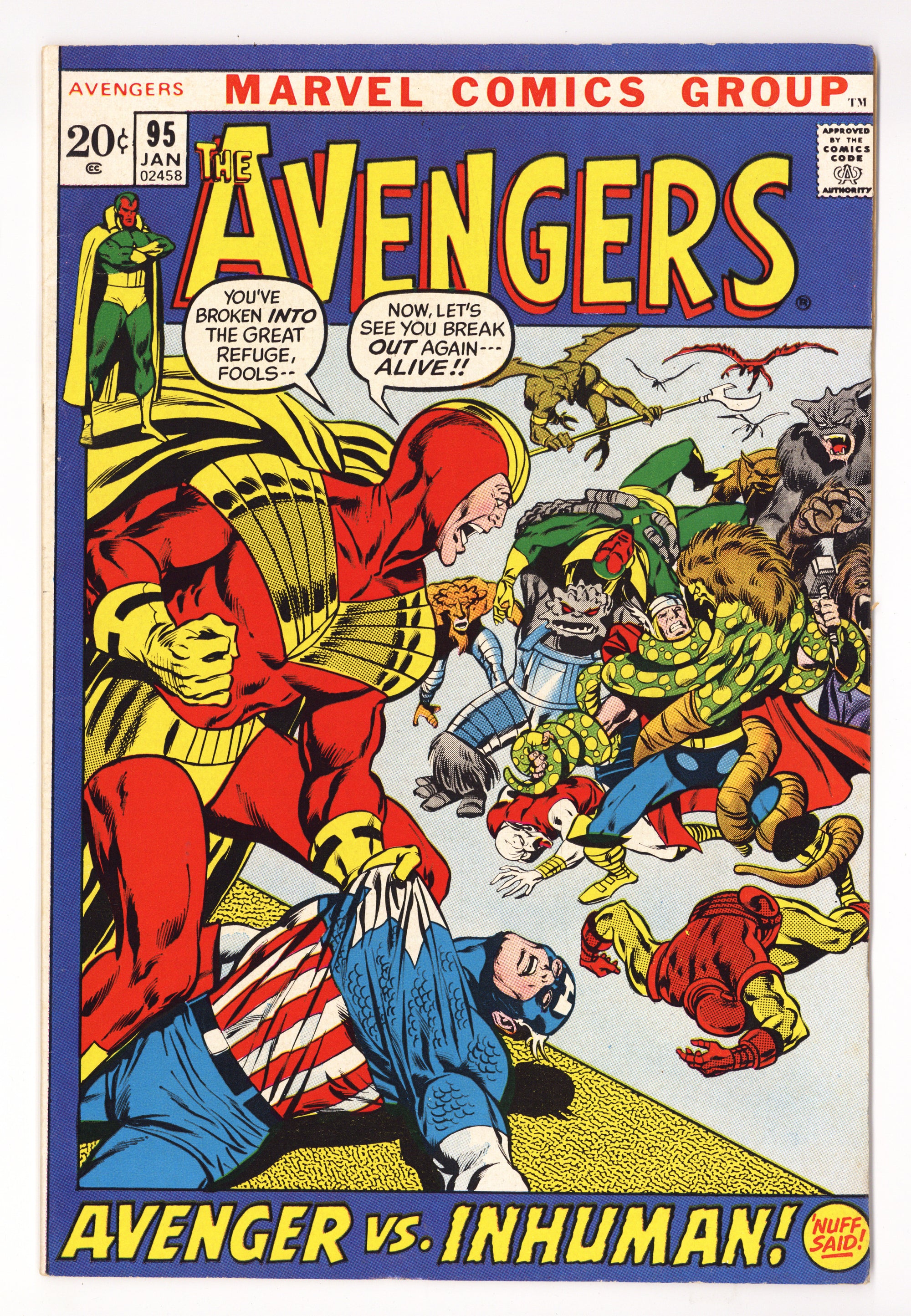 The Avengers Vol 1 95  FN/VF (7.0)   (1972)        