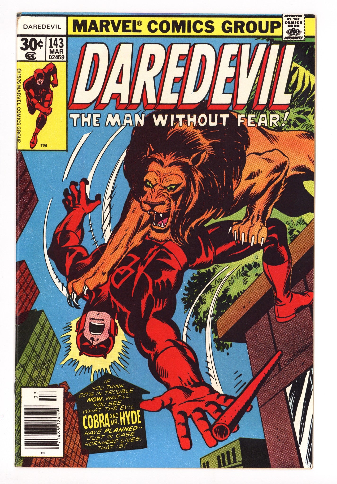 Daredevil Vol 1 143 VF (8.0) (1977) 