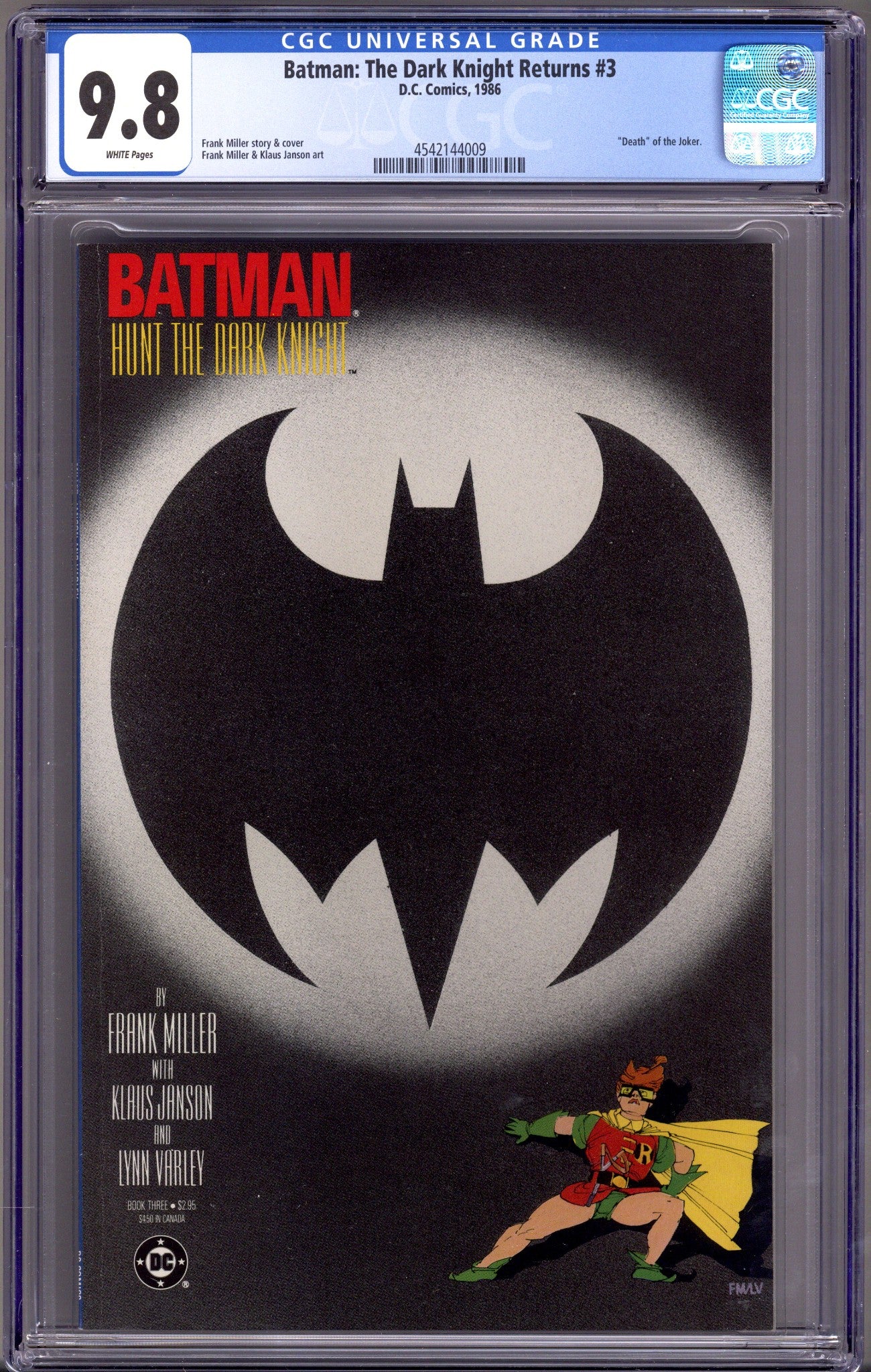 Batman: The Dark Knight   3 CGC 9.8 (NM/M)   (1986)        
