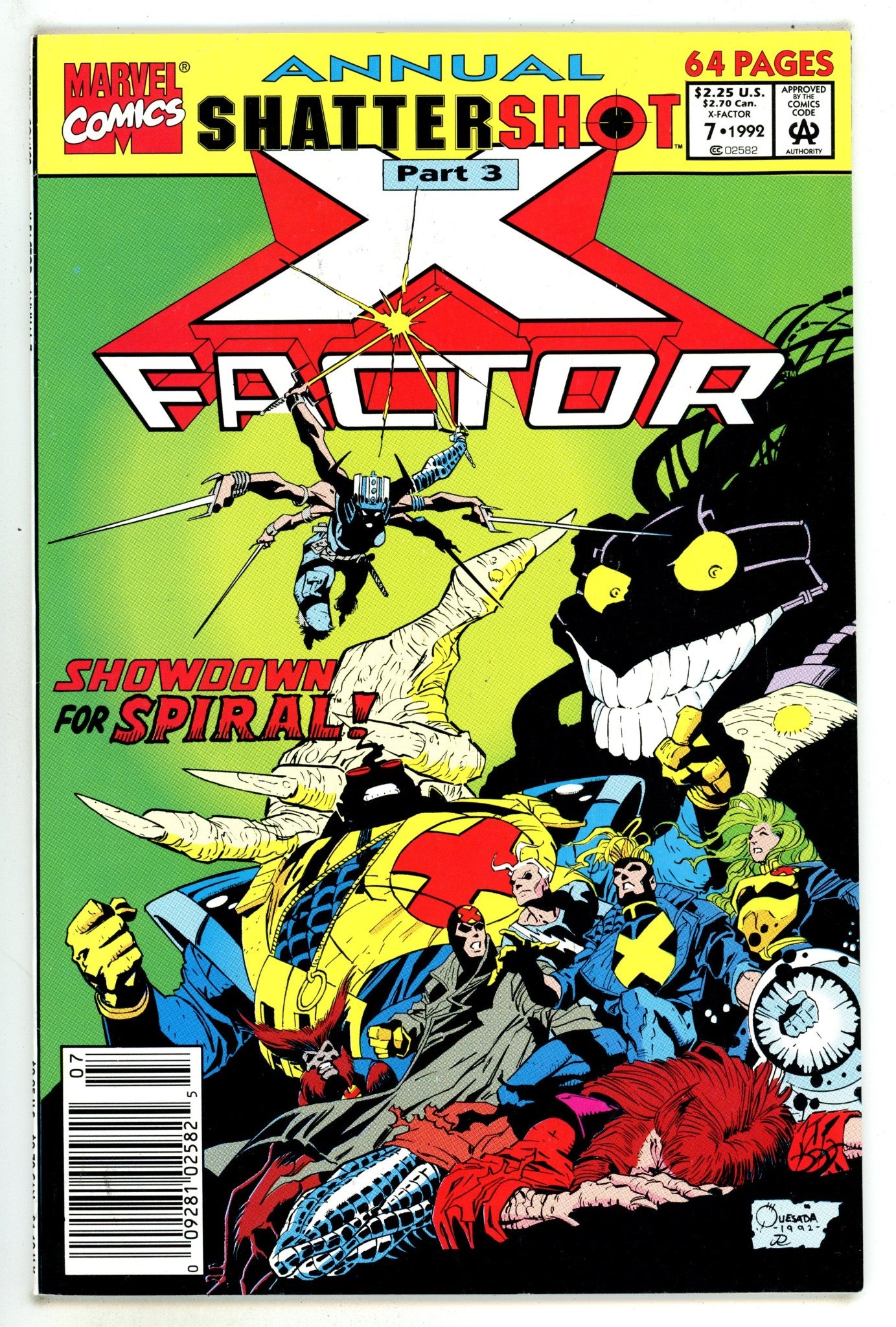 X-Factor Annual Vol 1 7 High Grade (1992) Newsstand 