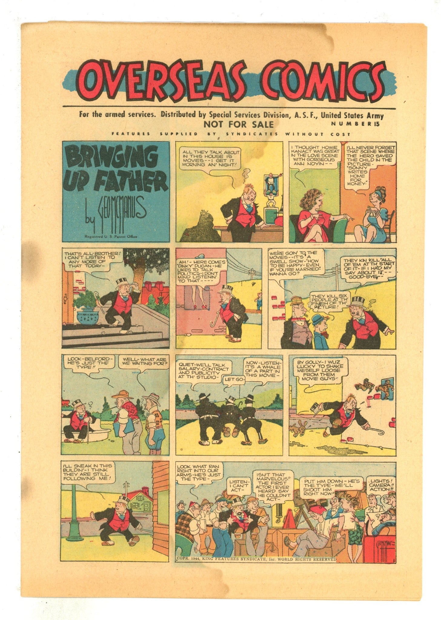 Overseas Comics 15 GD/VG (3.0) (1944) 