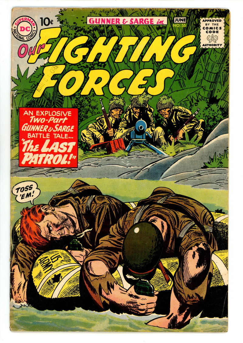 Our Fighting Forces 55 VG+ (4.5) Tape on Inside Cvr (1960) 