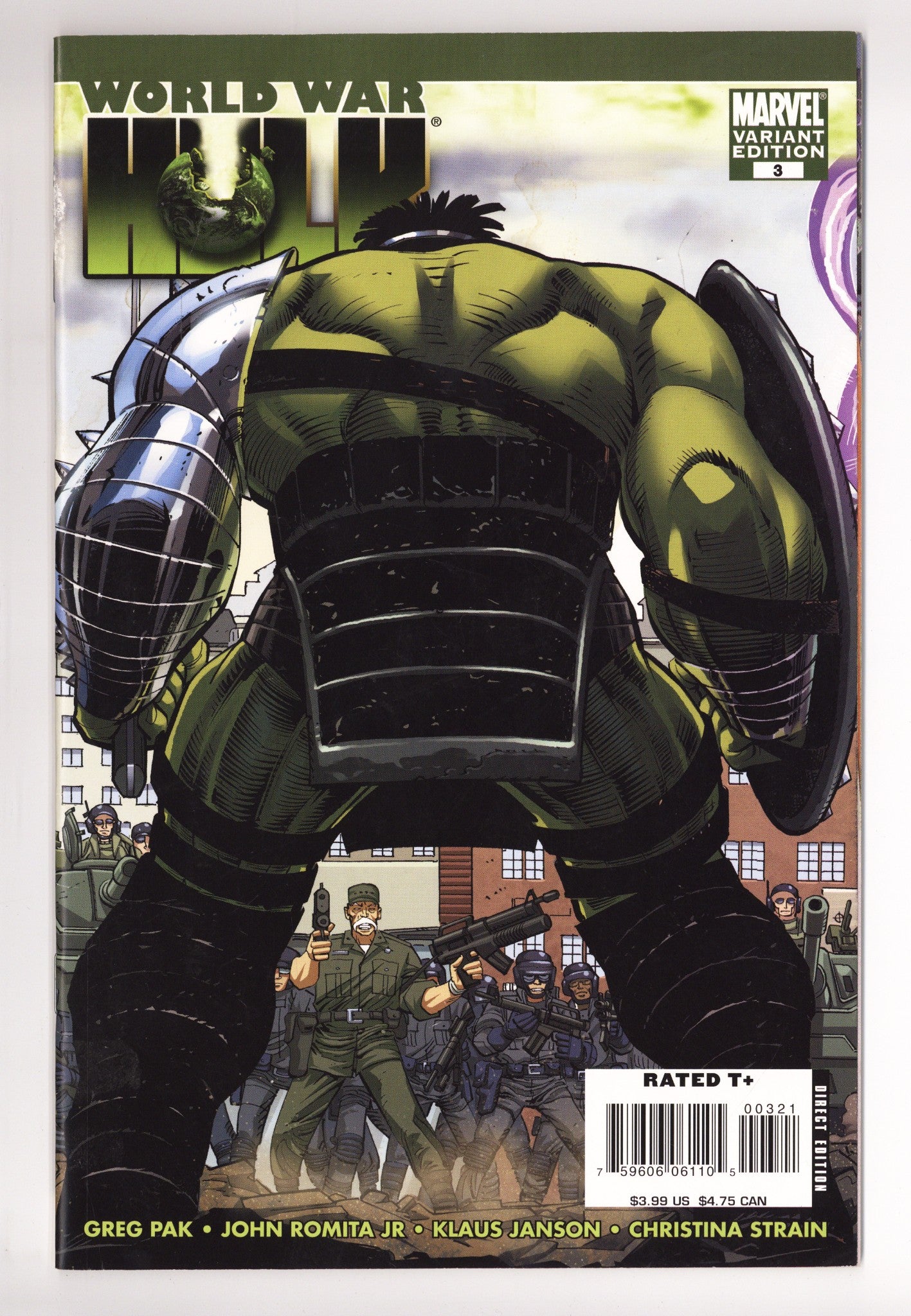 World War Hulk 3 High Grade (2007) Jr Variant 