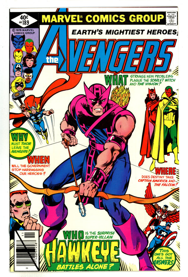The Avengers Vol 1 189 VF/NM (9.0) (1979)