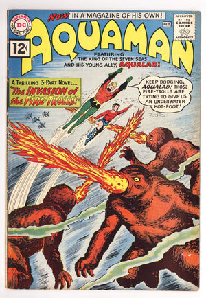 Aquaman Vol 1 1 VG/FN (5.0) Apparent, Coupon Clipped Back Cover (1962)