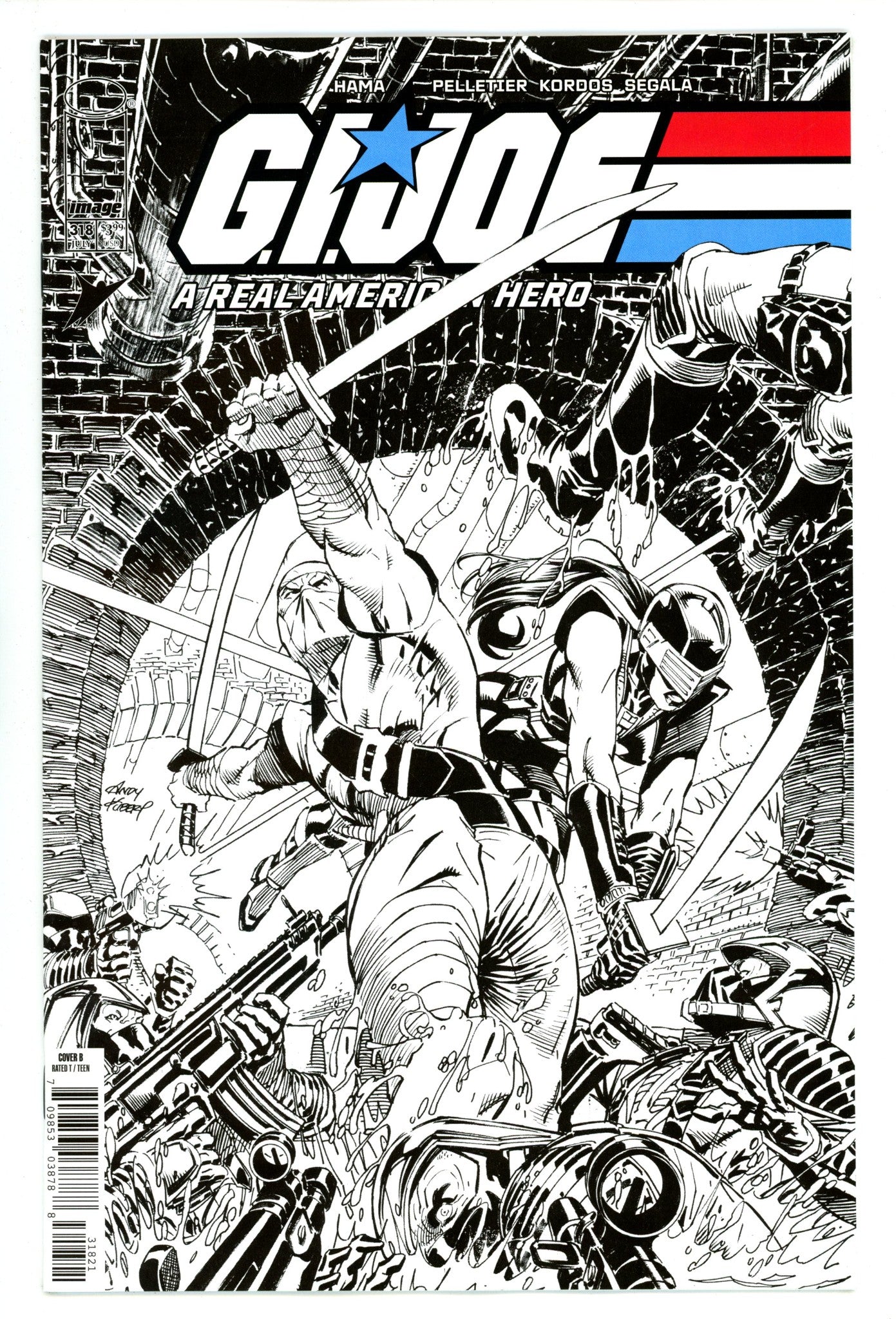 G.I. Joe A Real American Hero  318 Kubert  B&W Variant   (2025)