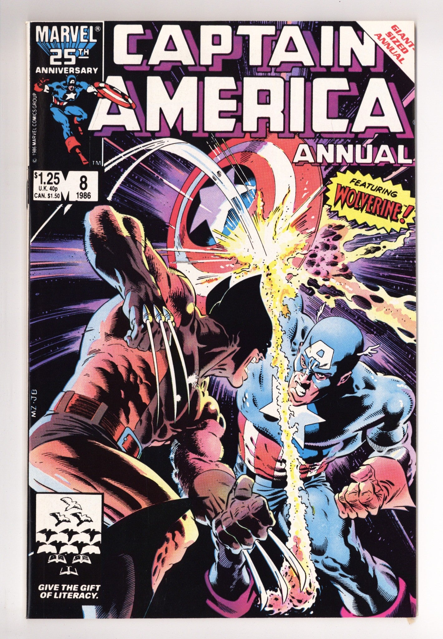 Captain America Annual Vol 1 8 NM- (9.2) (1986) 