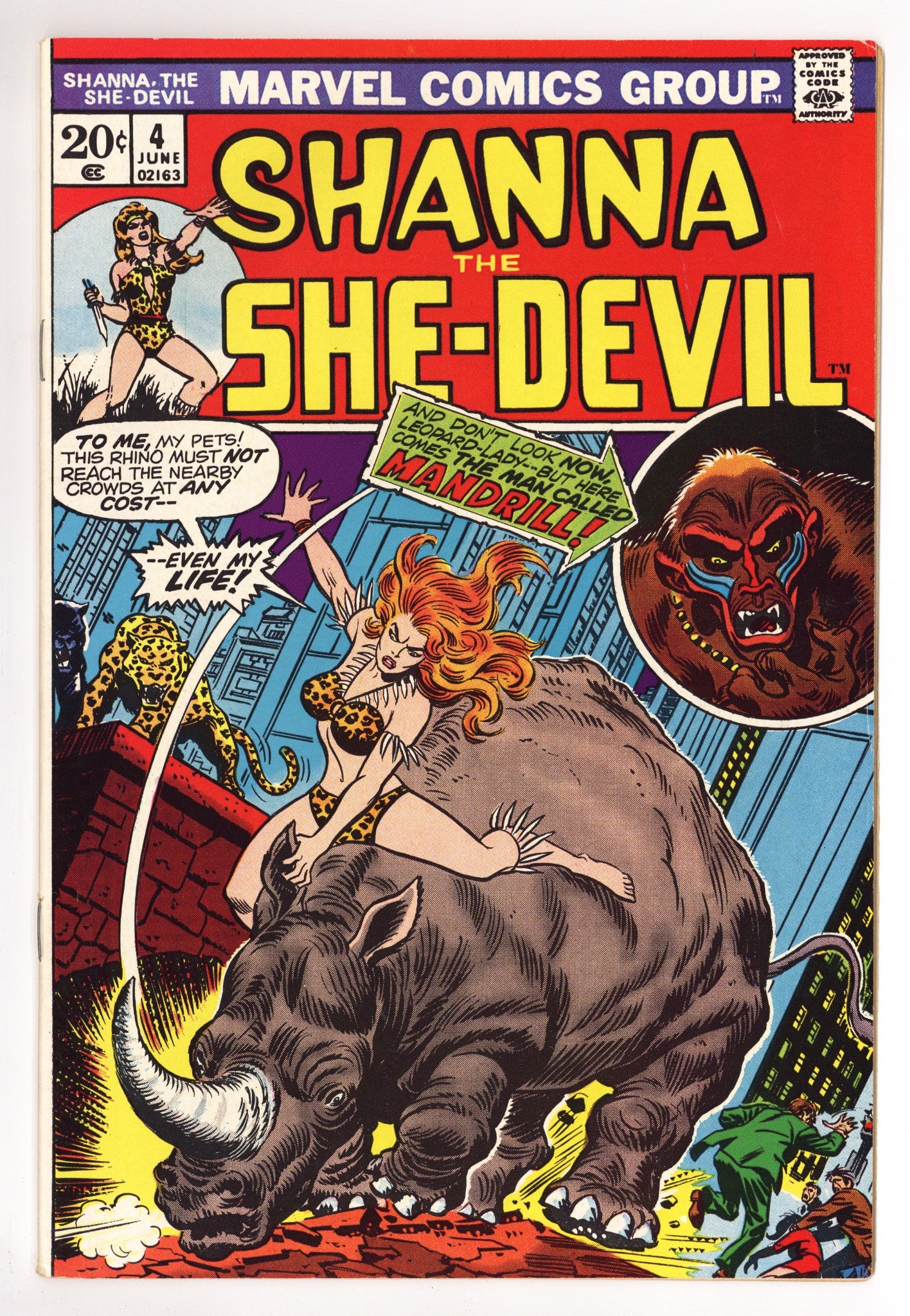 Shanna, the She-Devil Vol 1 4 FN/VF (7.0) (1973) 