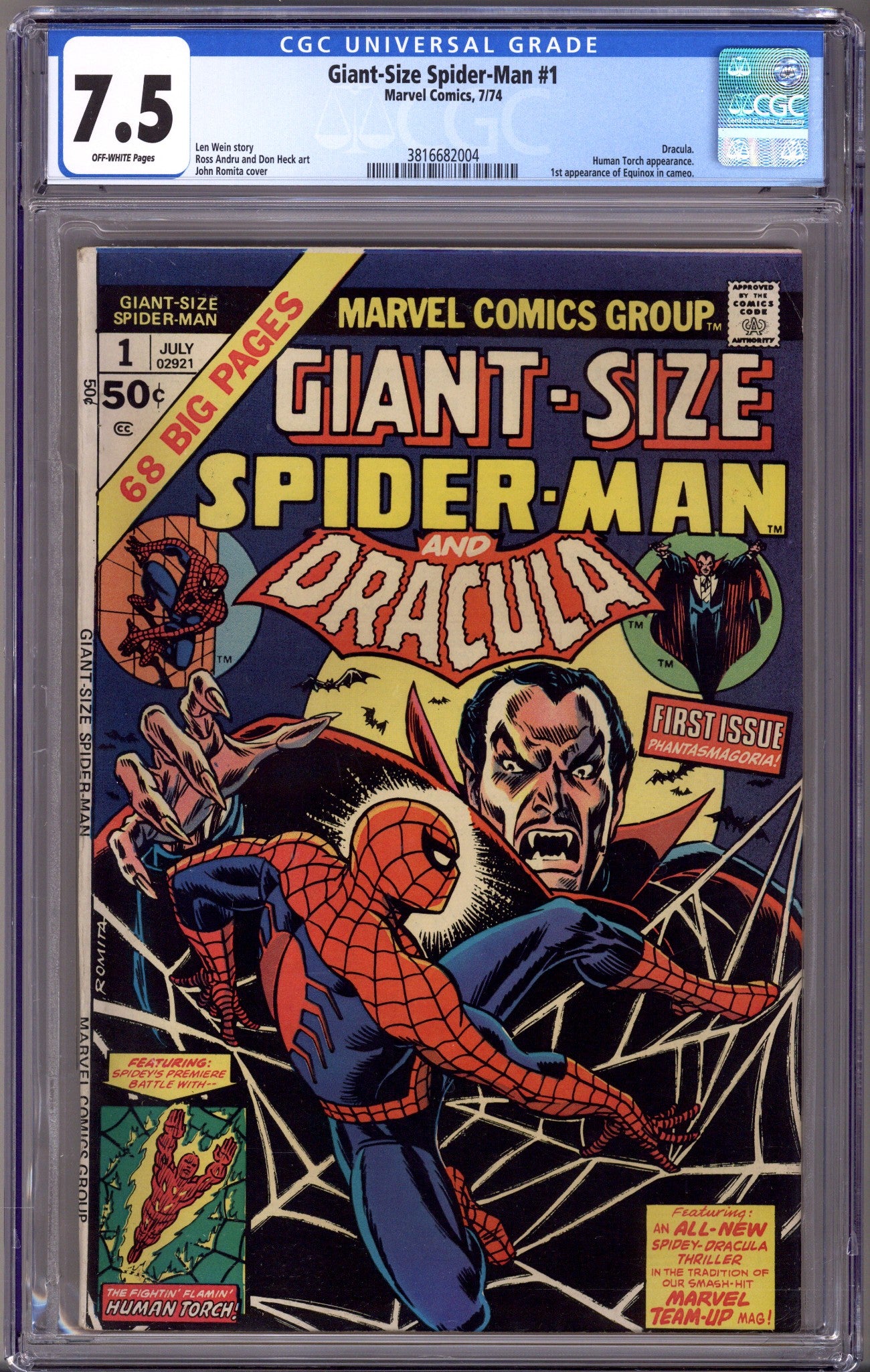 Giant-Size Spider-Man 1 CGC 7.5 (VF-) (1974) 
