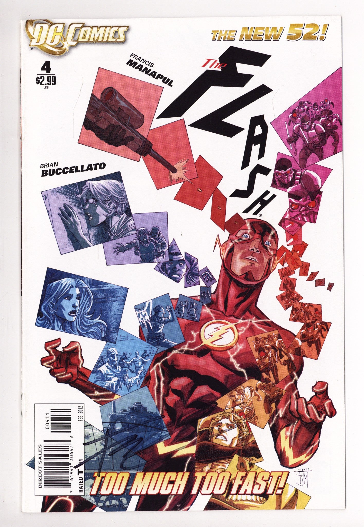 The Flash Vol 4 4 High Grade (2012) Signed x1 Cover Francis Manapul 