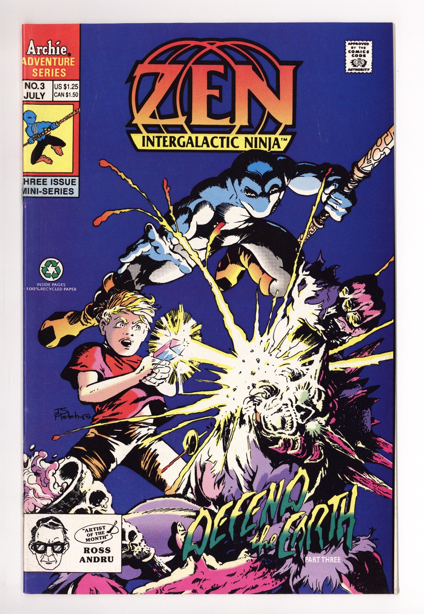 Zen Intergalactic Ninja Vol 3 3 Mid Grade (1992) 