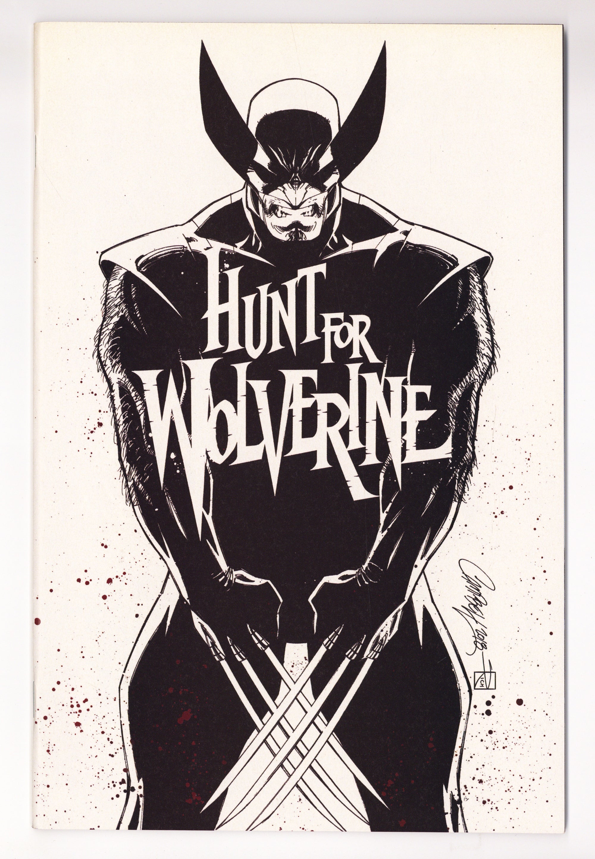 Hunt for Wolverine   1  NM- (9.2)   (2018) Campbell B&W   Exclusive Variant  