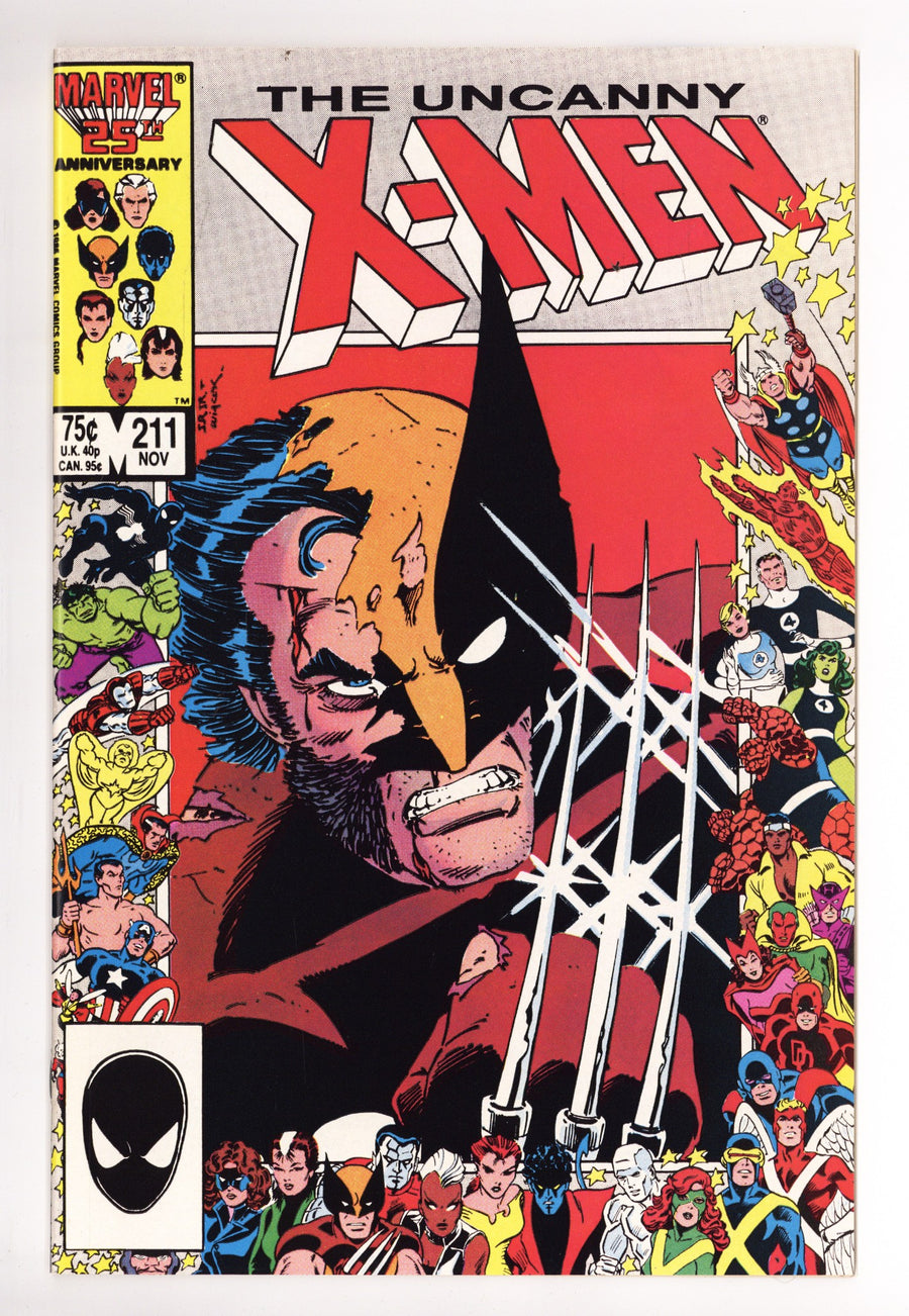 The Uncanny X-Men Vol 1 211 NM- (9.2) (1986) 