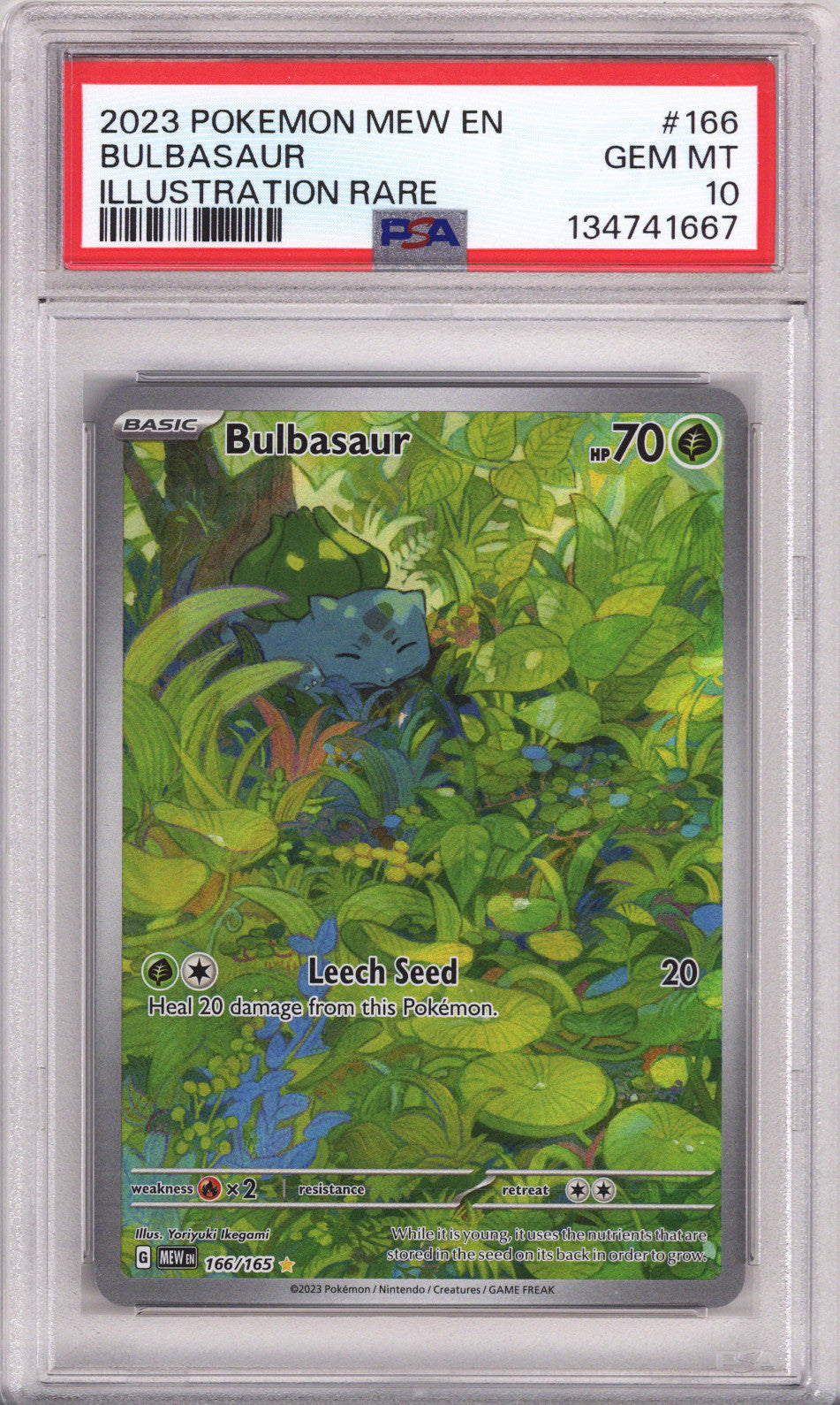 Pokemon 151 Bulbasaur Illustration Rare PSA Gem Mint 10 (2023)